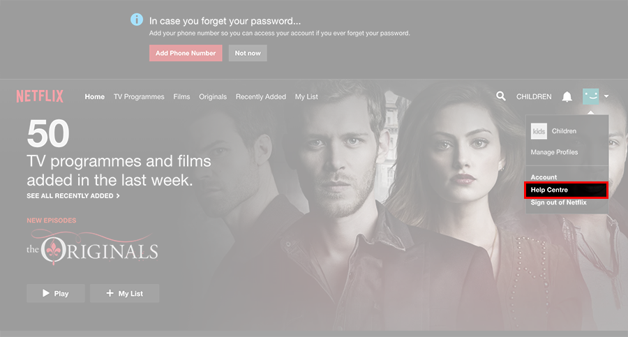 Netflix Help Centre